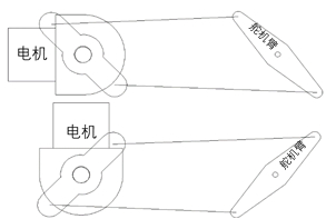 图6 电机倾转结构
